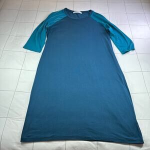 Sonnet James Play Dress Womens XXL Blue Teal Raglan Colorblock Stretc Casual